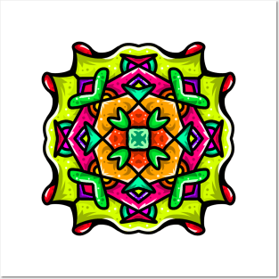 Abstract Mandala illustration Posters and Art